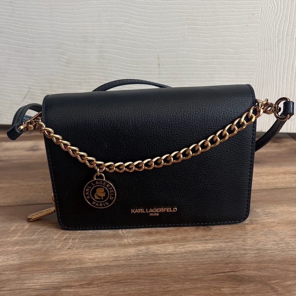 KARL LAGERFELD PARIS Lourdes Crossbody with Chain Strap